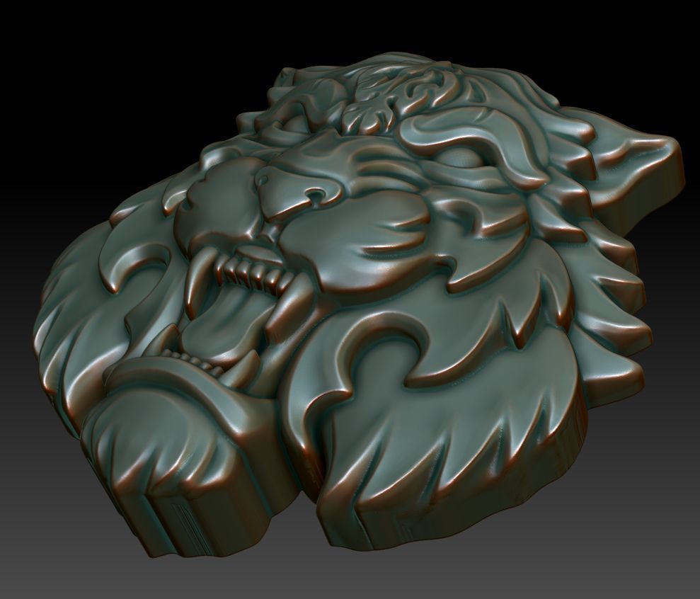 Tiger pendant 3D print model_1