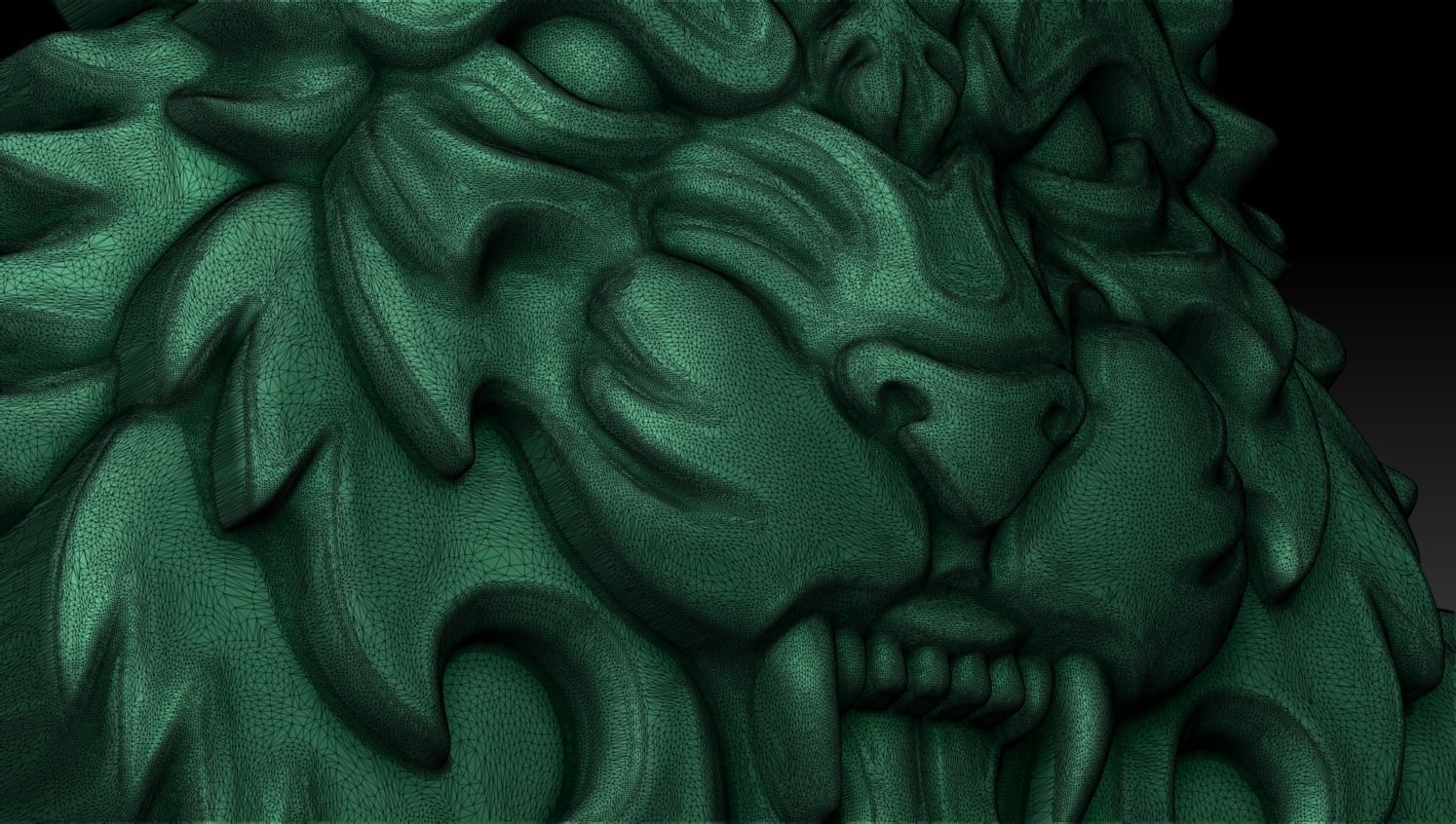 Tiger pendant 3D print model_4