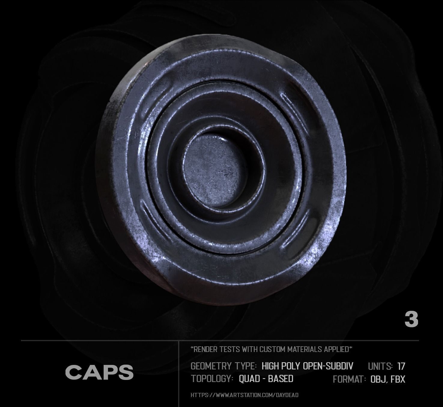 17 Caps SUBD 3D model_4