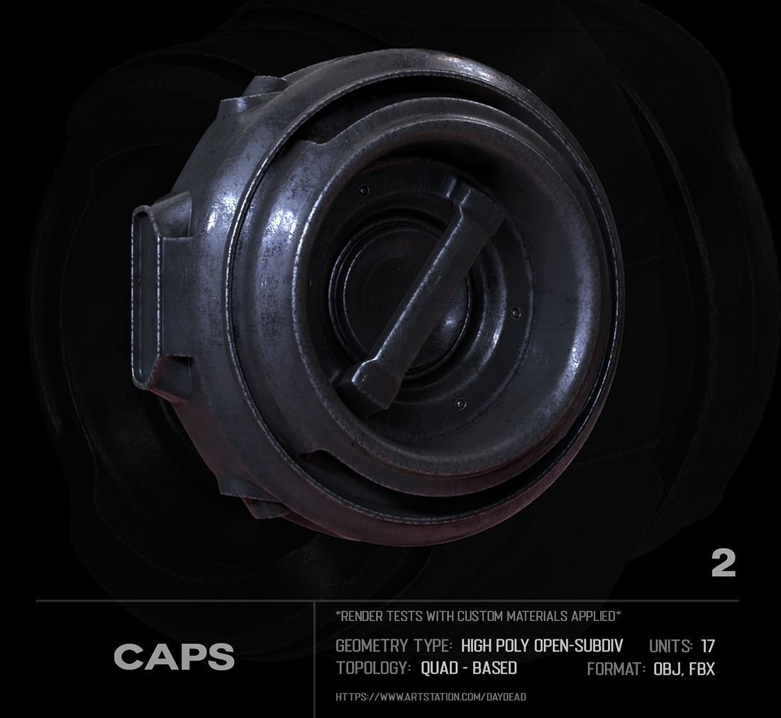 17 Caps SUBD 3D model_3