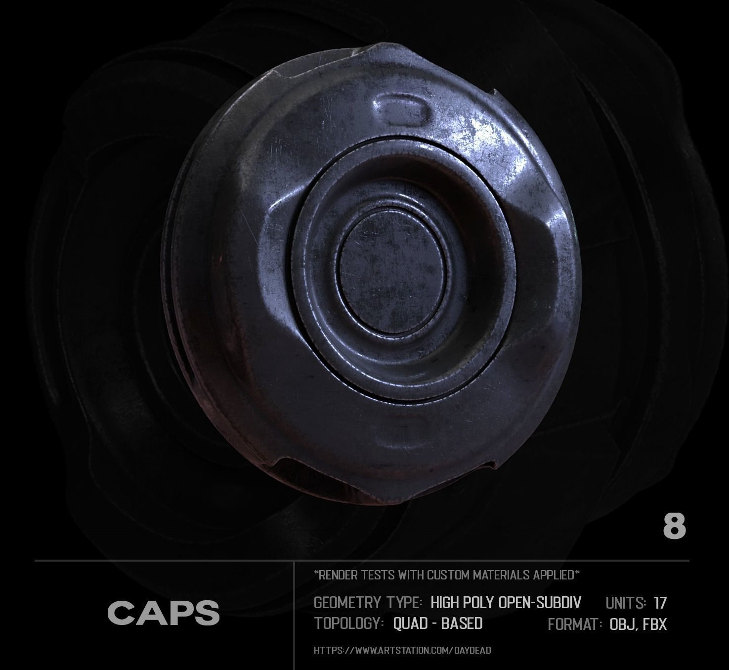 17 Caps SUBD 3D model_9