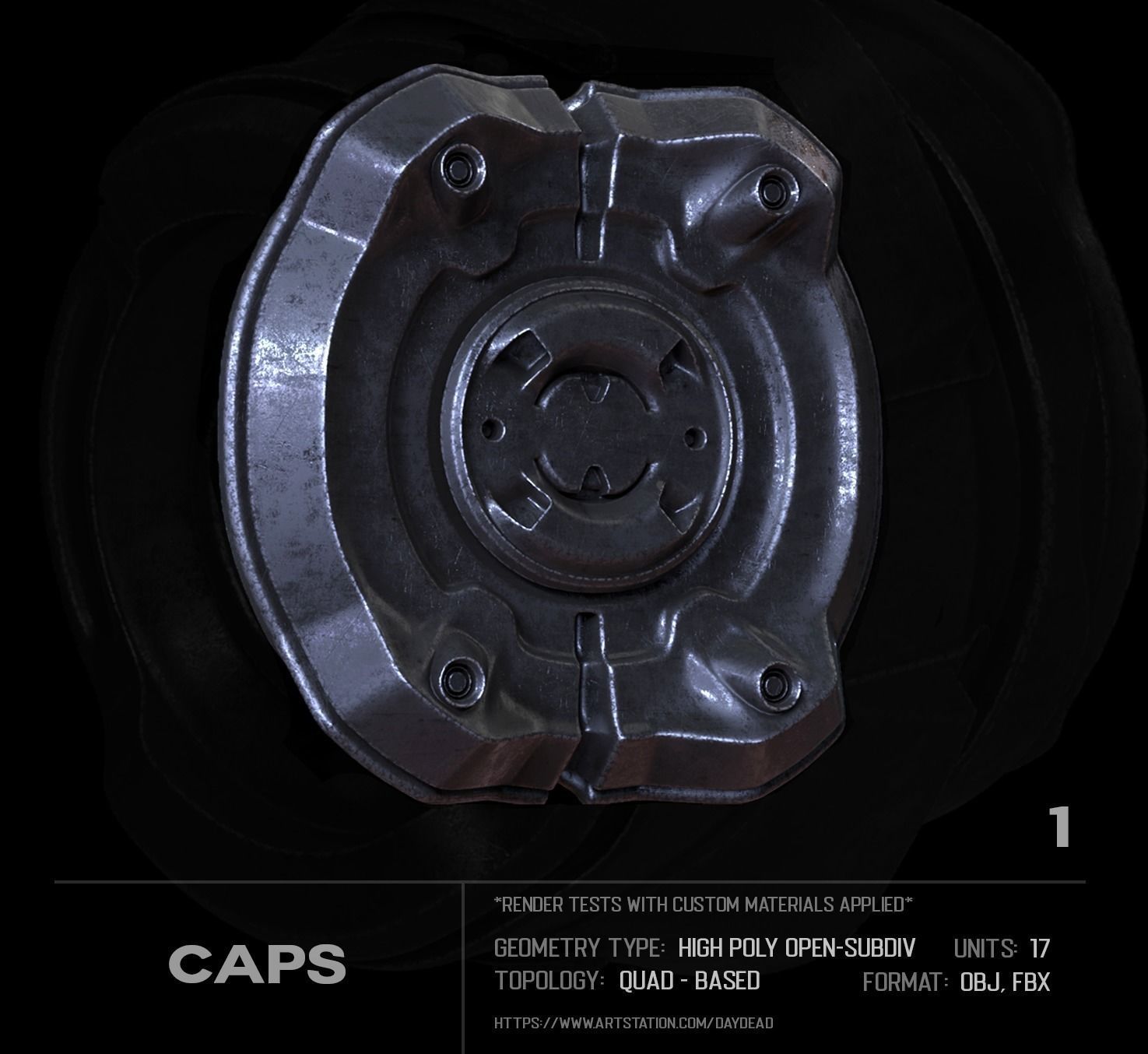 17 Caps SUBD 3D model_2