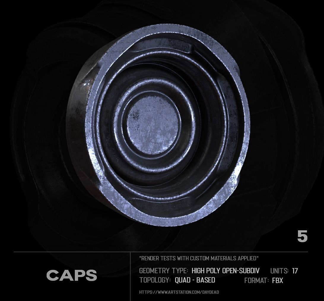 17 Caps SUBD 3D model_6