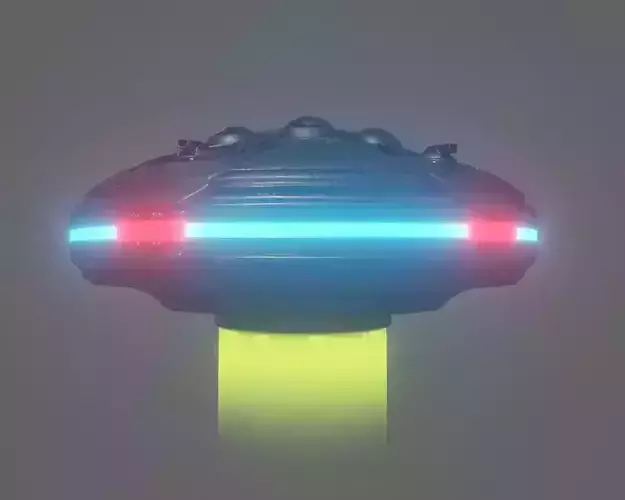 Modular Sci-fi Saucer Free low-poly 3D model