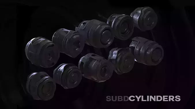 10 Cylinders SUBD 3D model