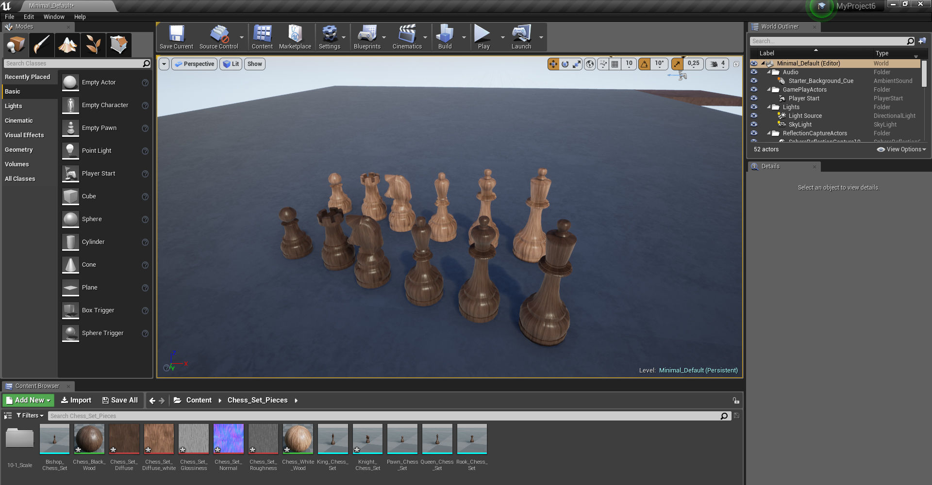 Chess Set Pieces Low-poly 3D model_7