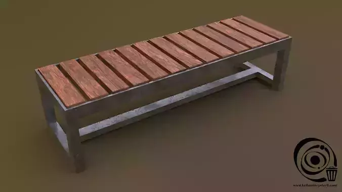 Bench 13 Low-poly 3D model