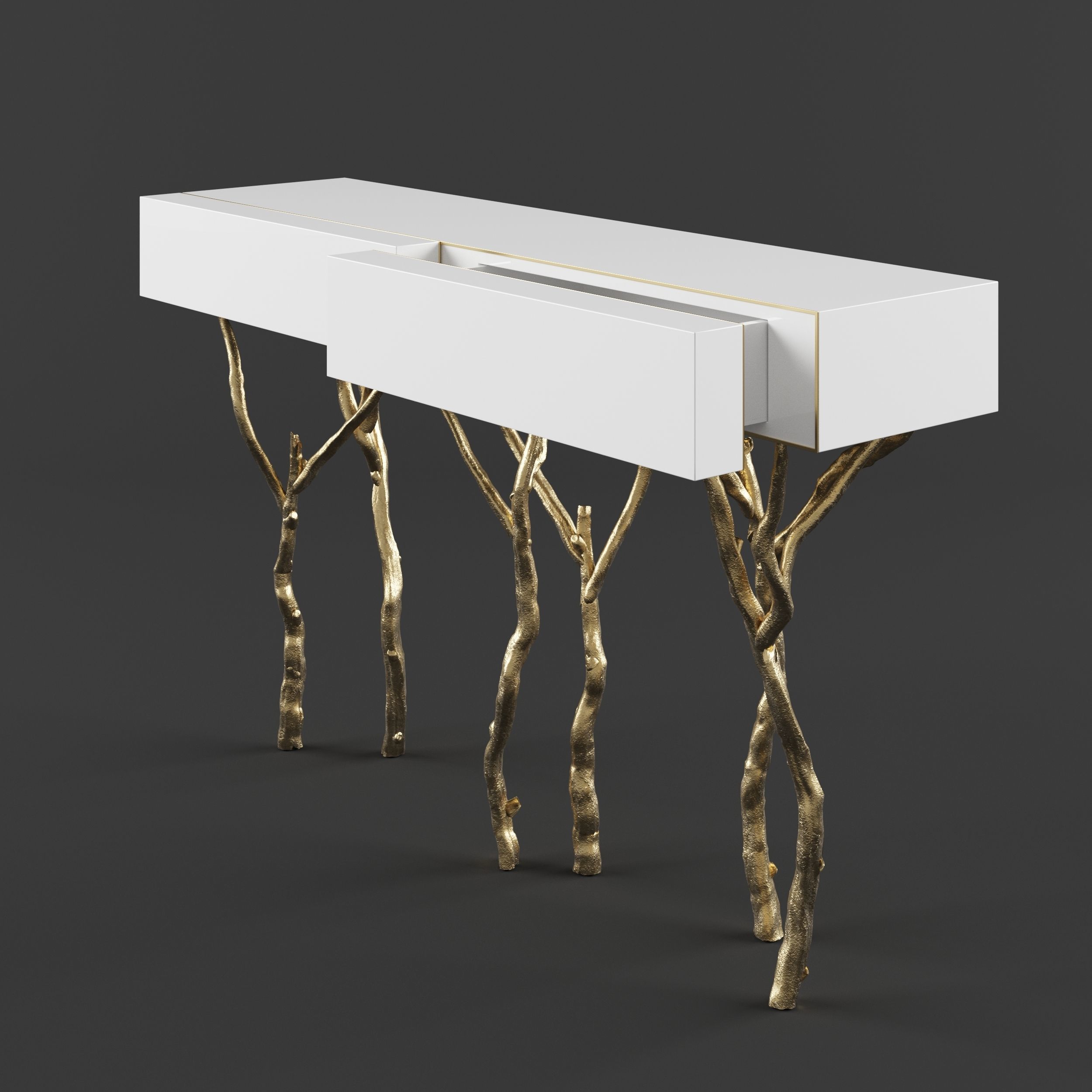 Ginger Jagger Fig Tree Console 3D model_2