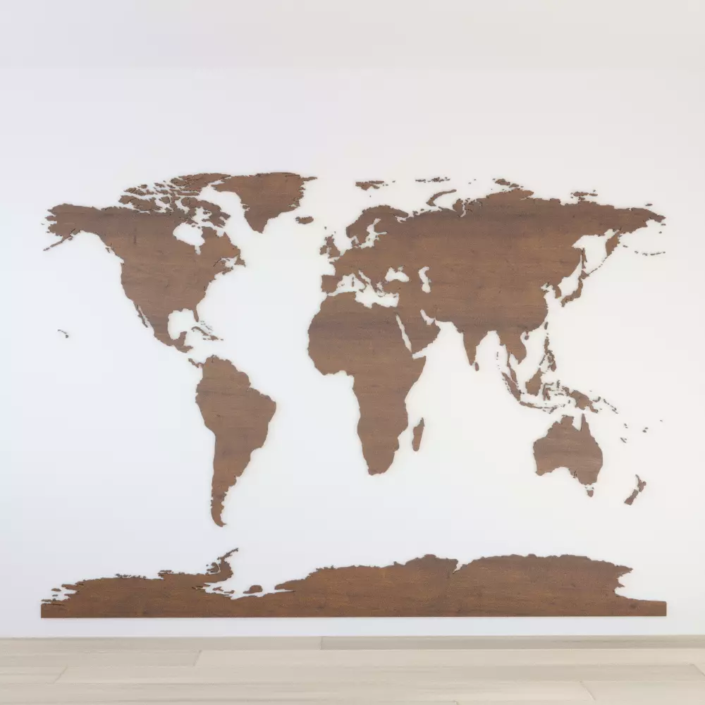 world map decor  3D model_0