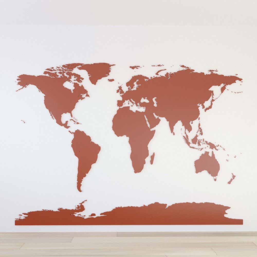 world map decor  3D model_6