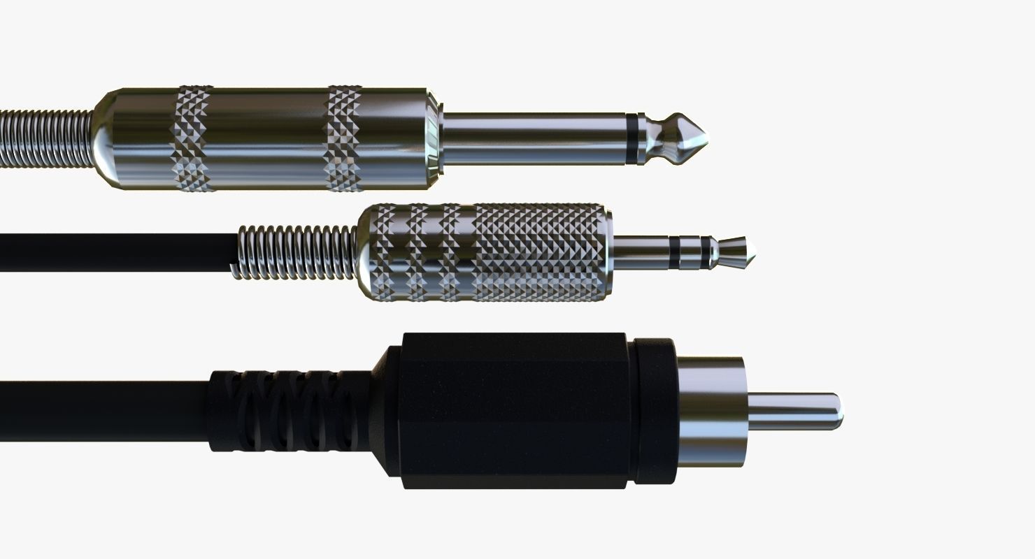 Audio connectors Free 3D model_5
