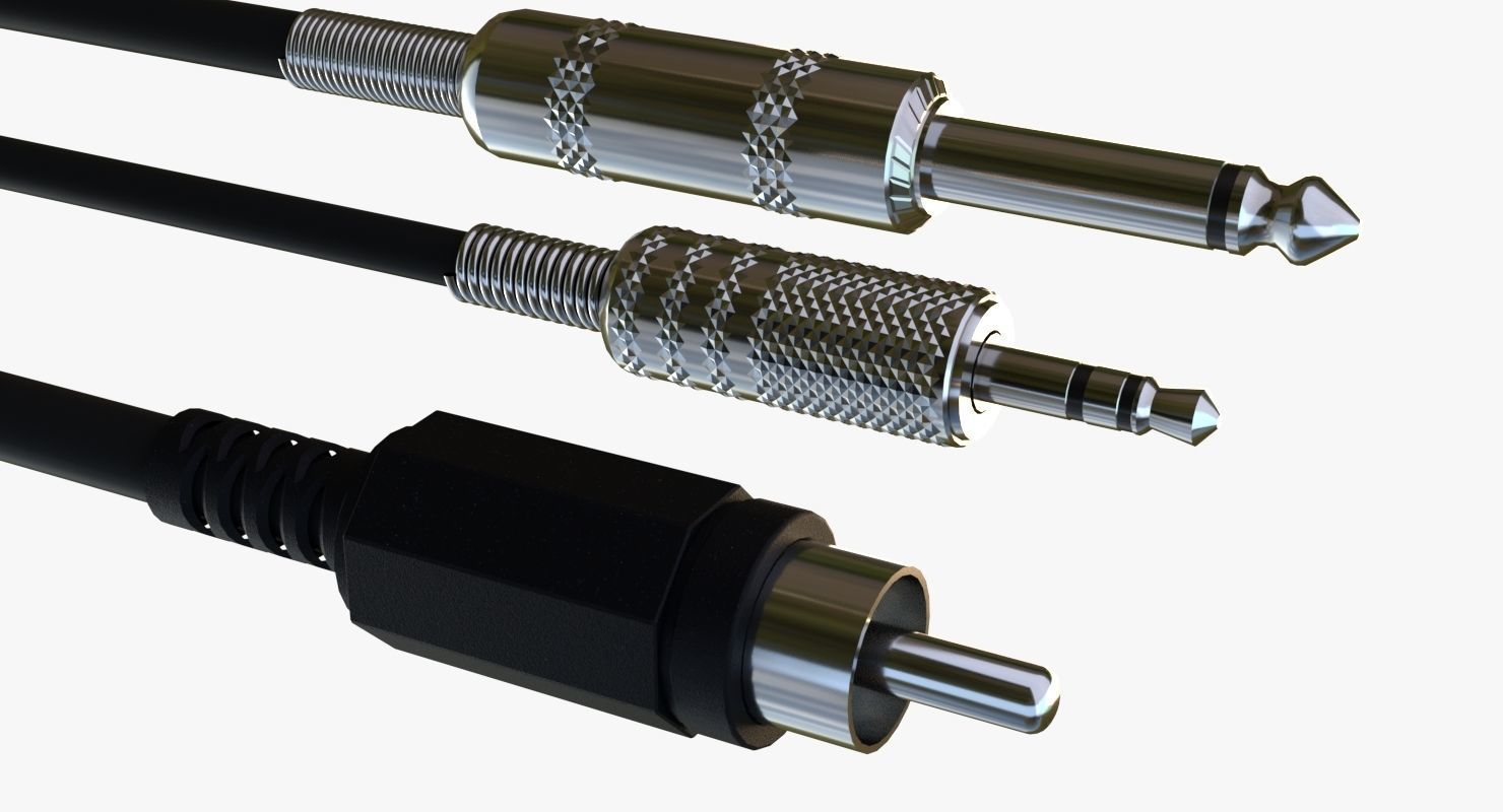 Audio connectors Free 3D model_3
