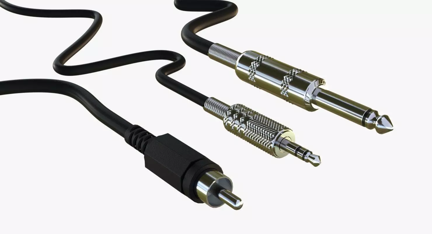 Audio connectors Free 3D model_0