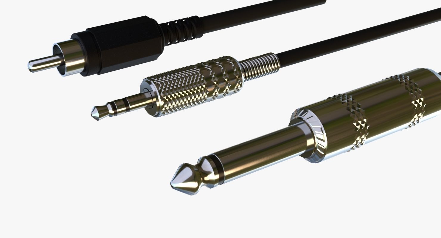 Audio connectors Free 3D model_1
