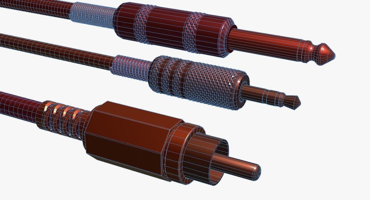 Audio connectors Free 3D model_9