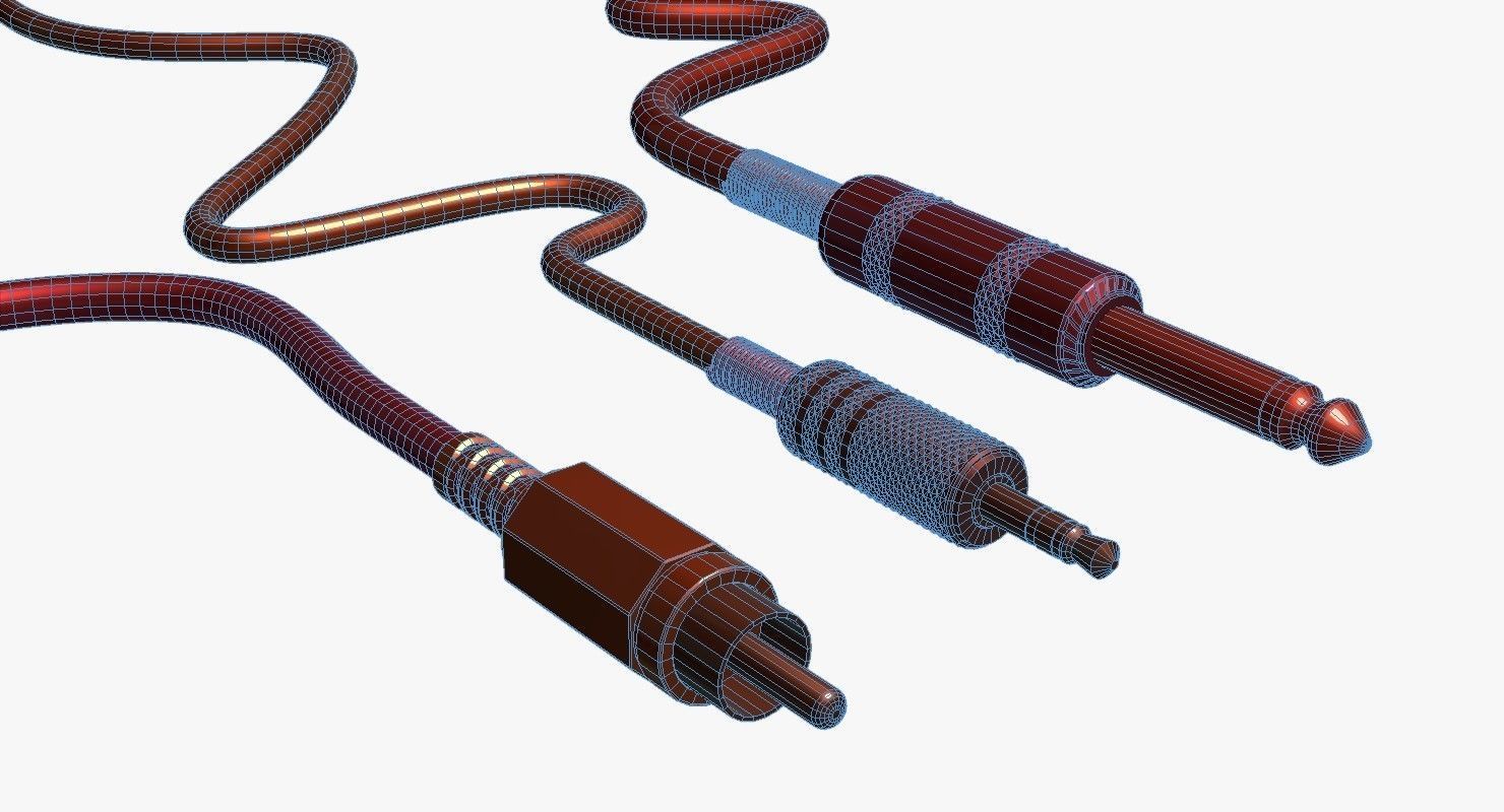 Audio connectors Free 3D model_8
