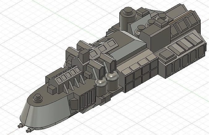 Kobold class ship Battle Fleet Gothic 3D print model