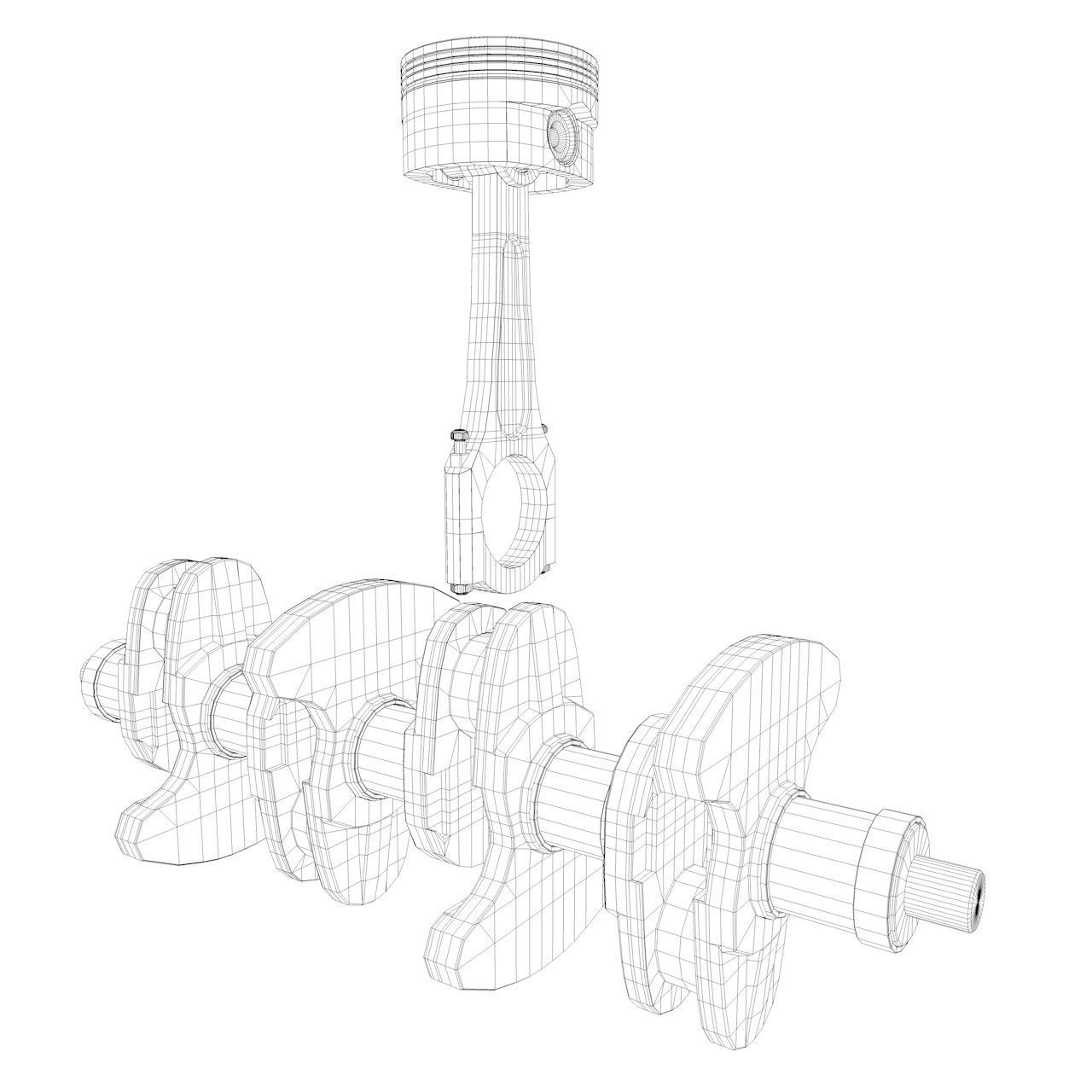 piston and crankshaft 3D model_7