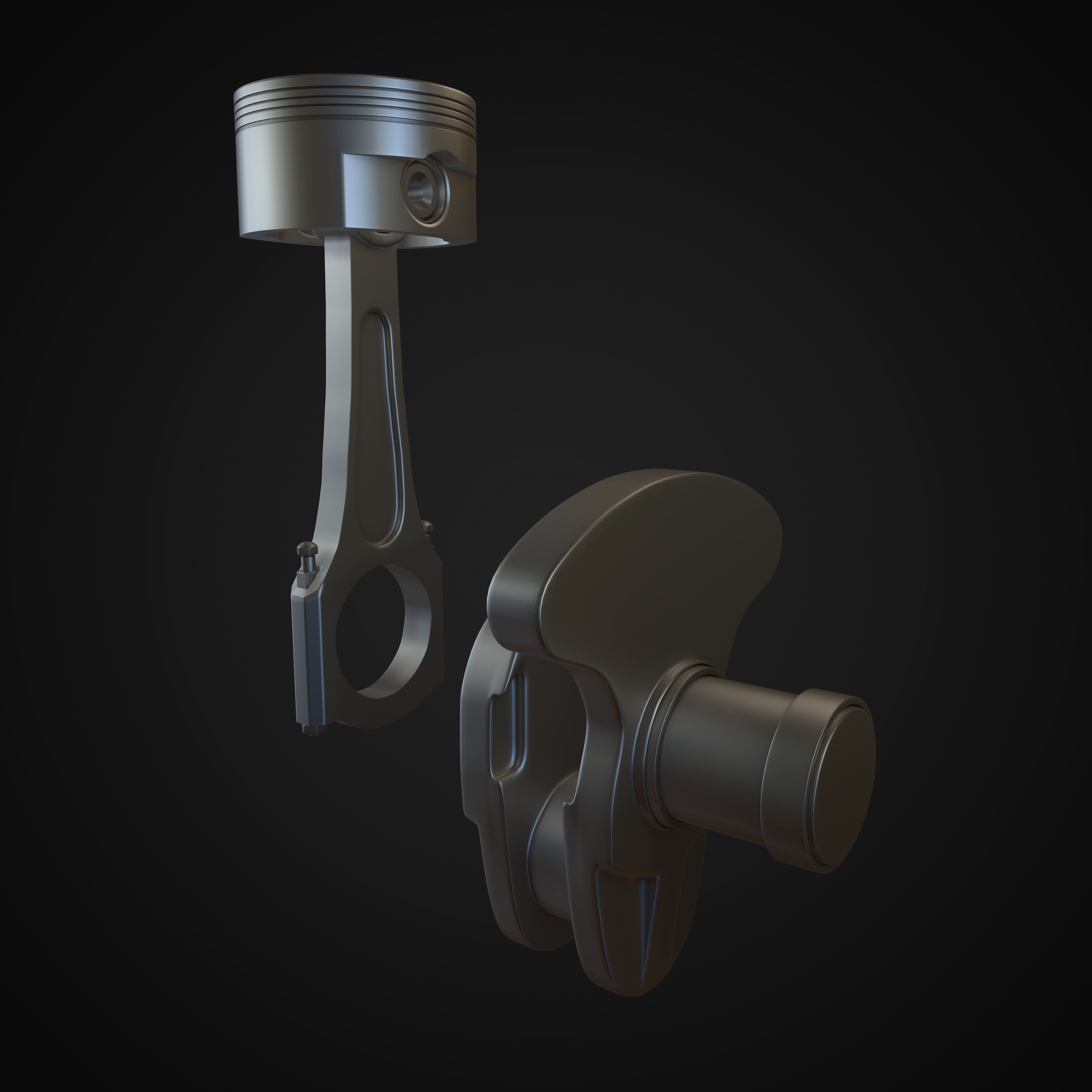 piston and crankshaft 3D model_5