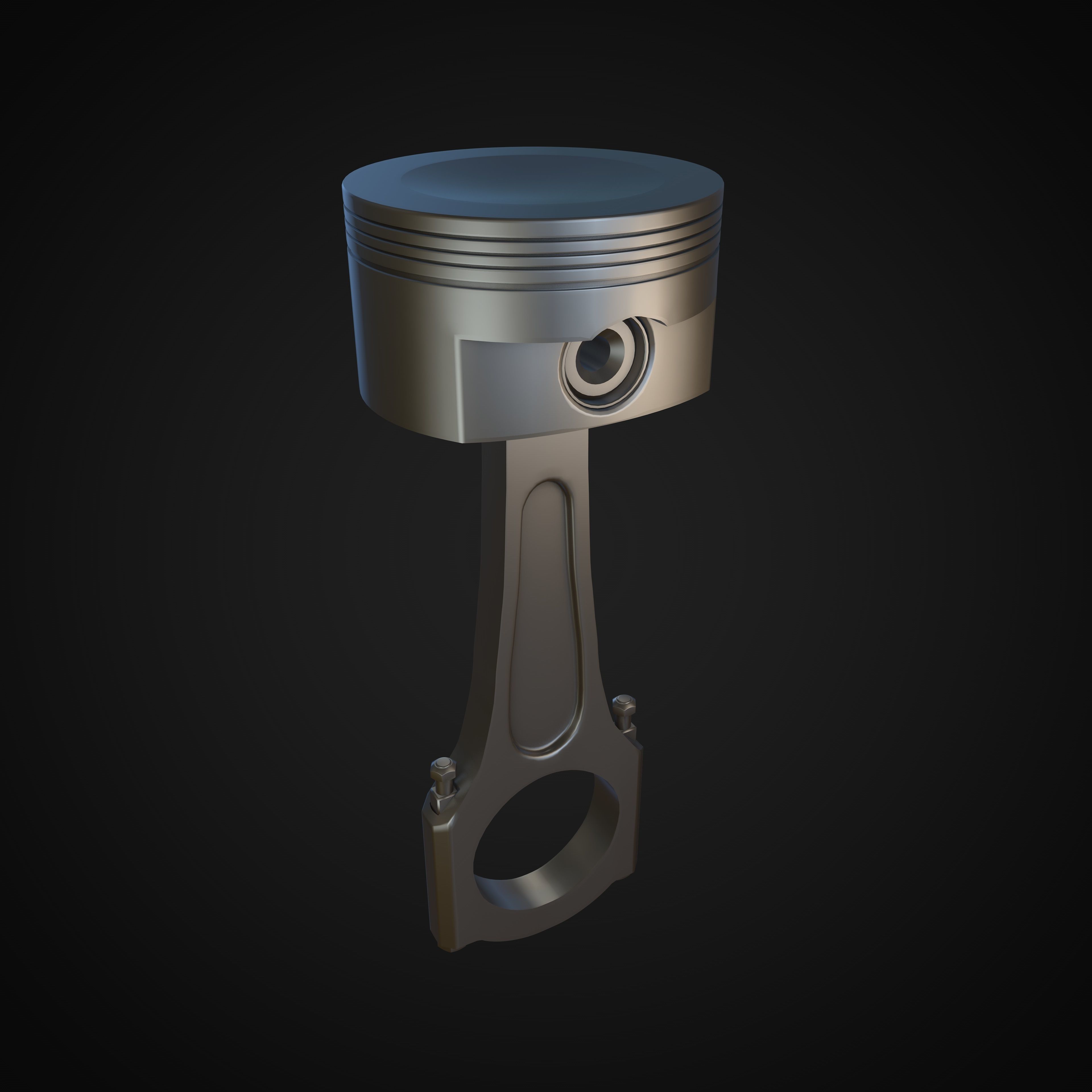 piston and crankshaft 3D model_4