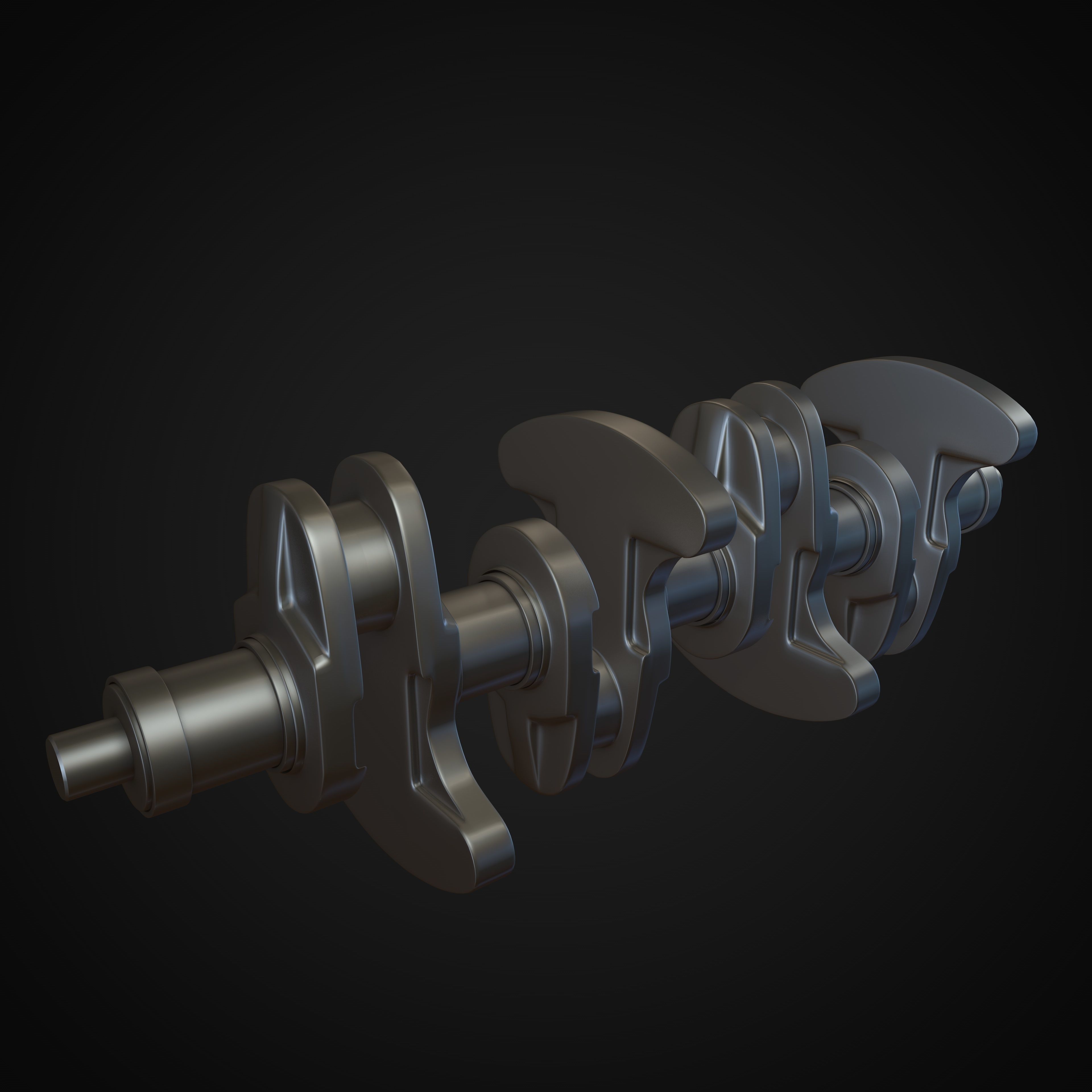 piston and crankshaft 3D model_6
