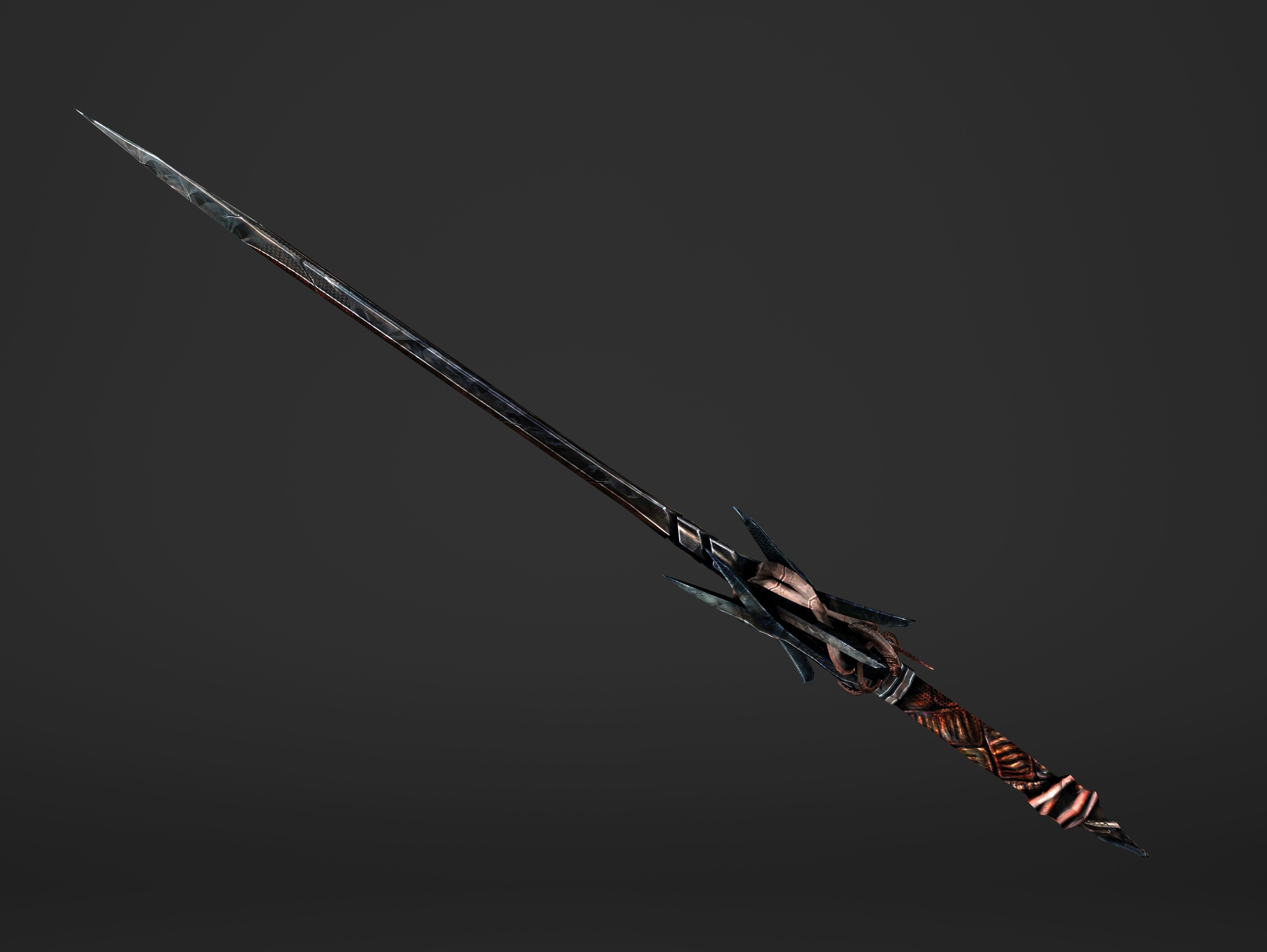 Scissor Sword Low-poly 3D model_6