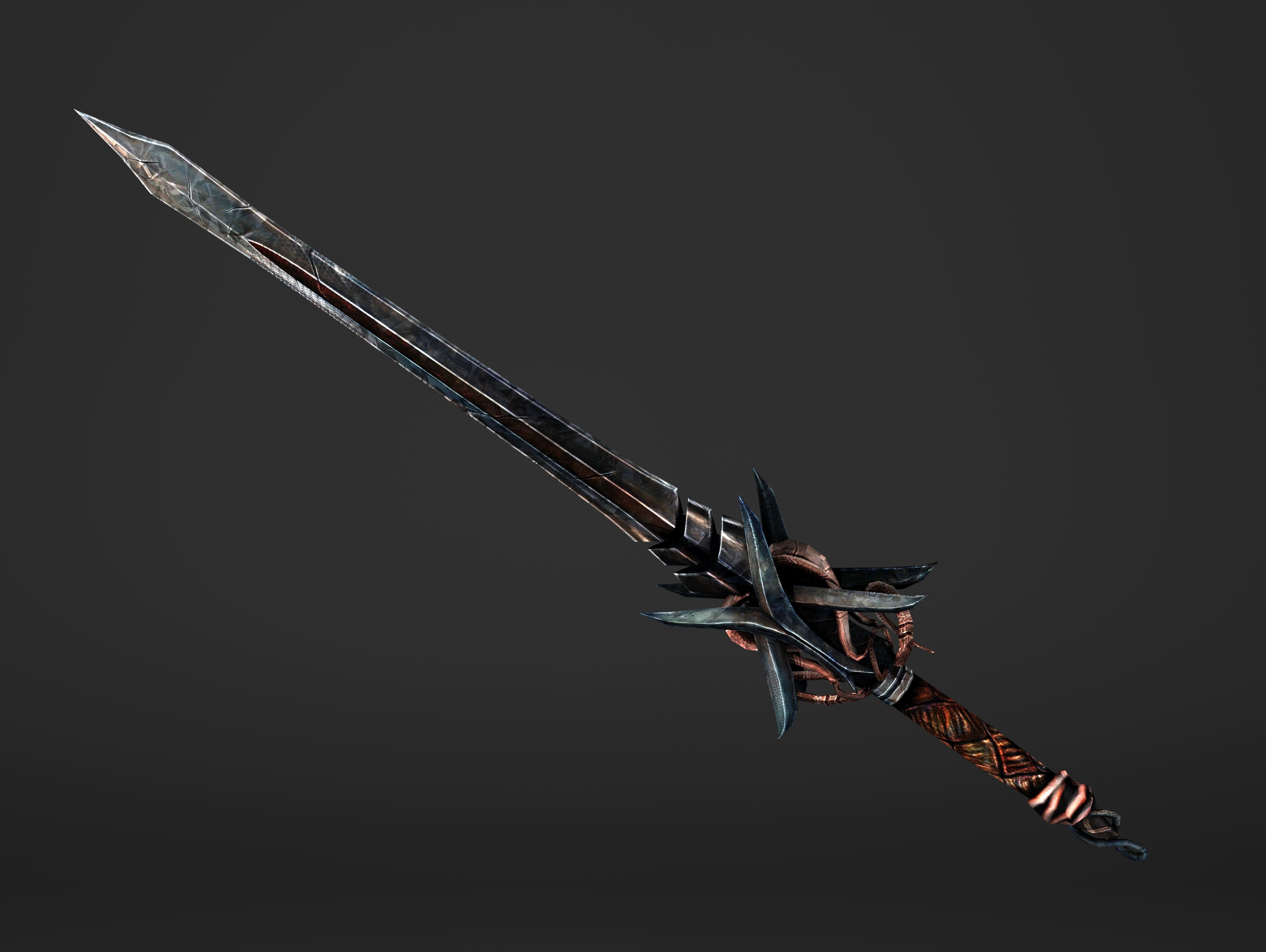 Scissor Sword Low-poly 3D model_8