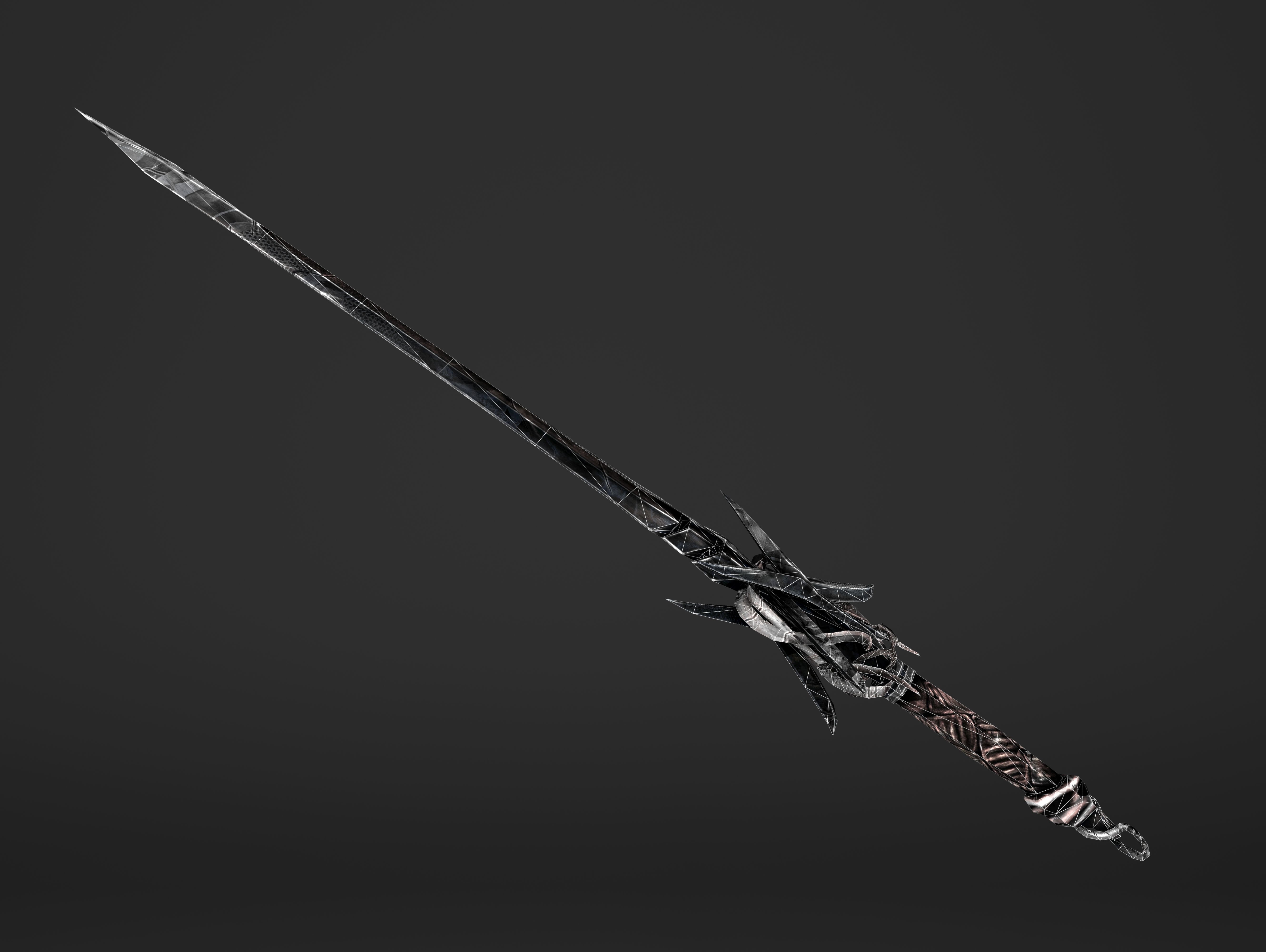 Scissor Sword Low-poly 3D model_5