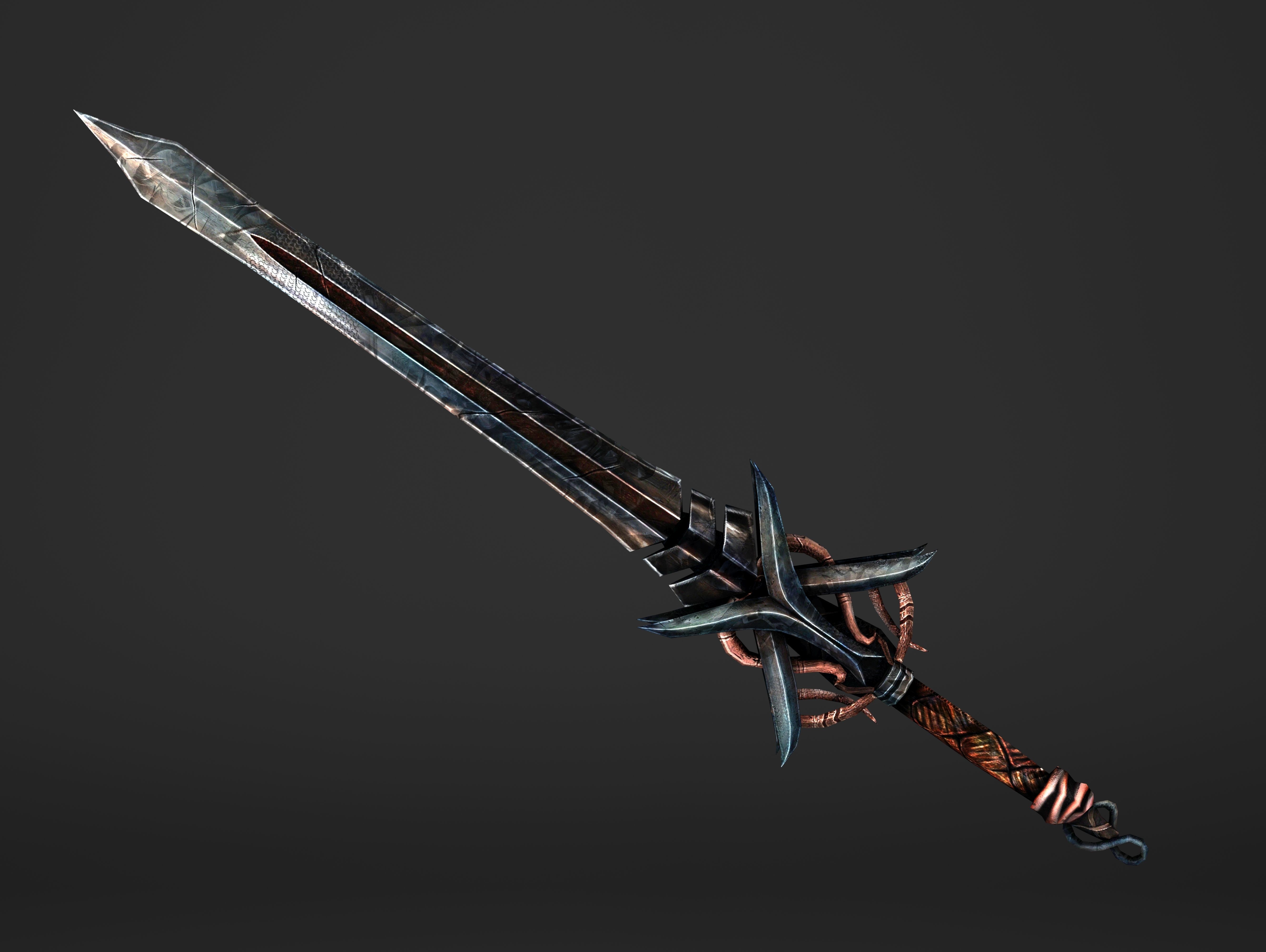 Scissor Sword Low-poly 3D model_10