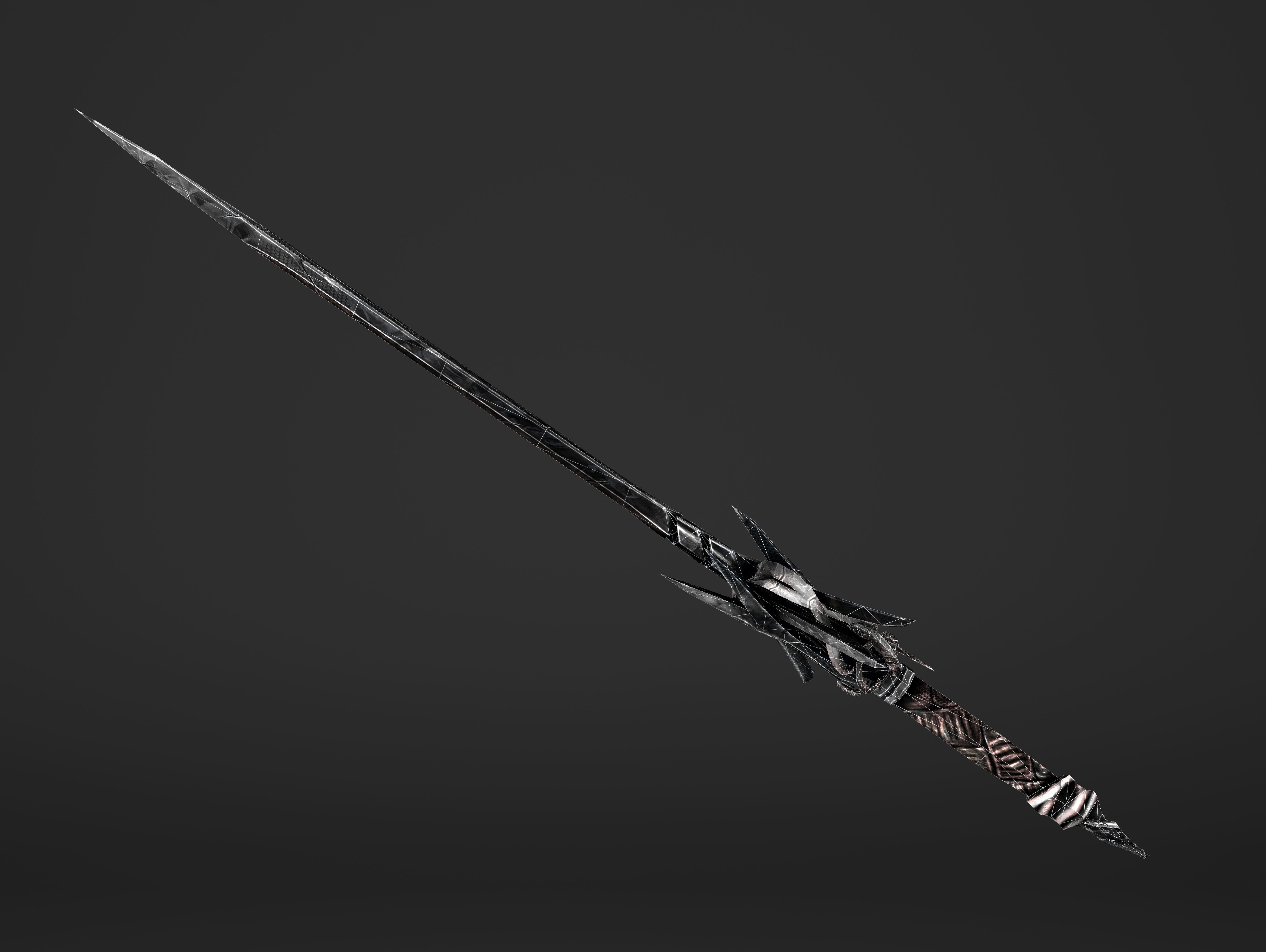 Scissor Sword Low-poly 3D model_7