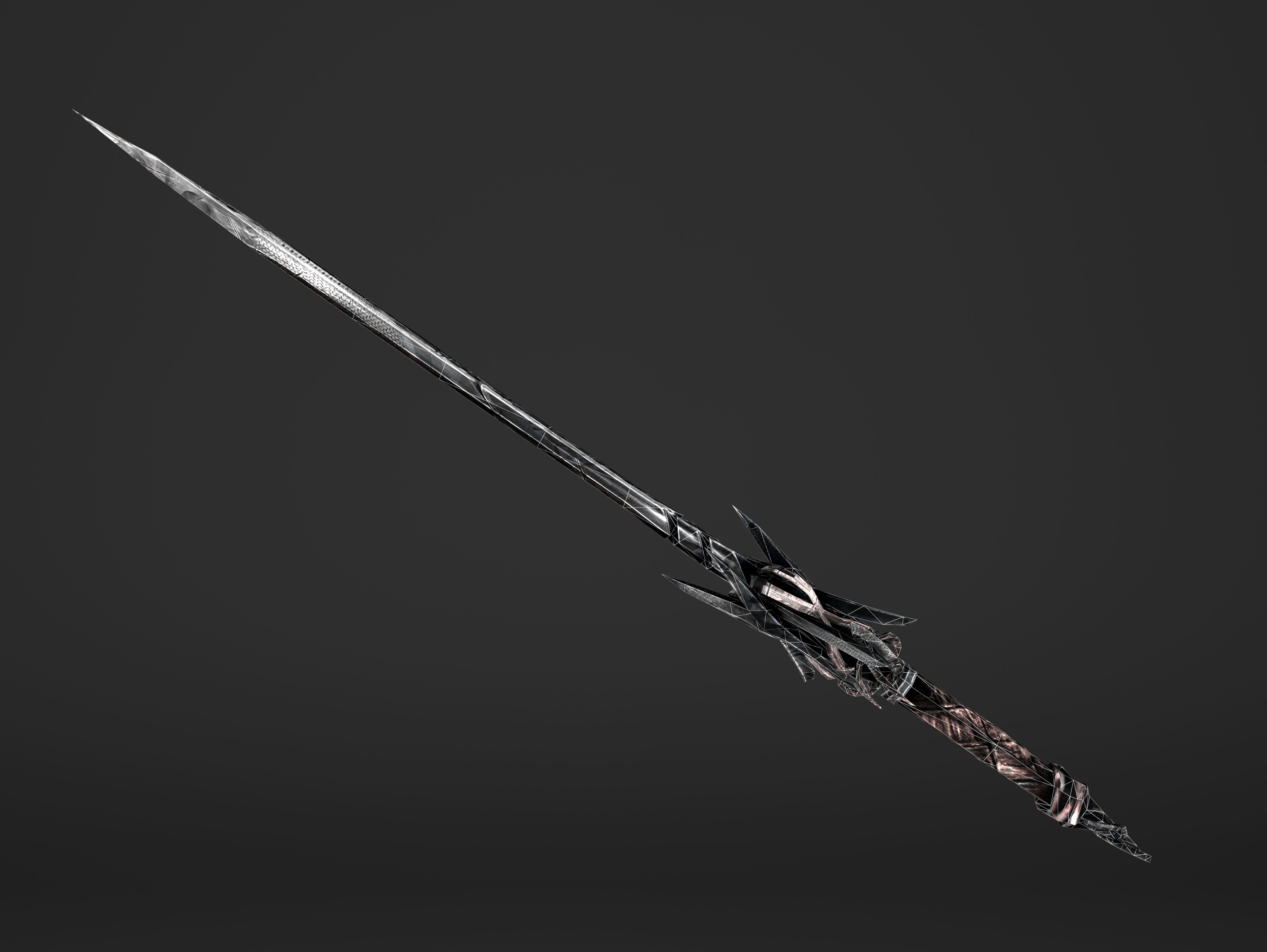 Scissor Sword Low-poly 3D model_17