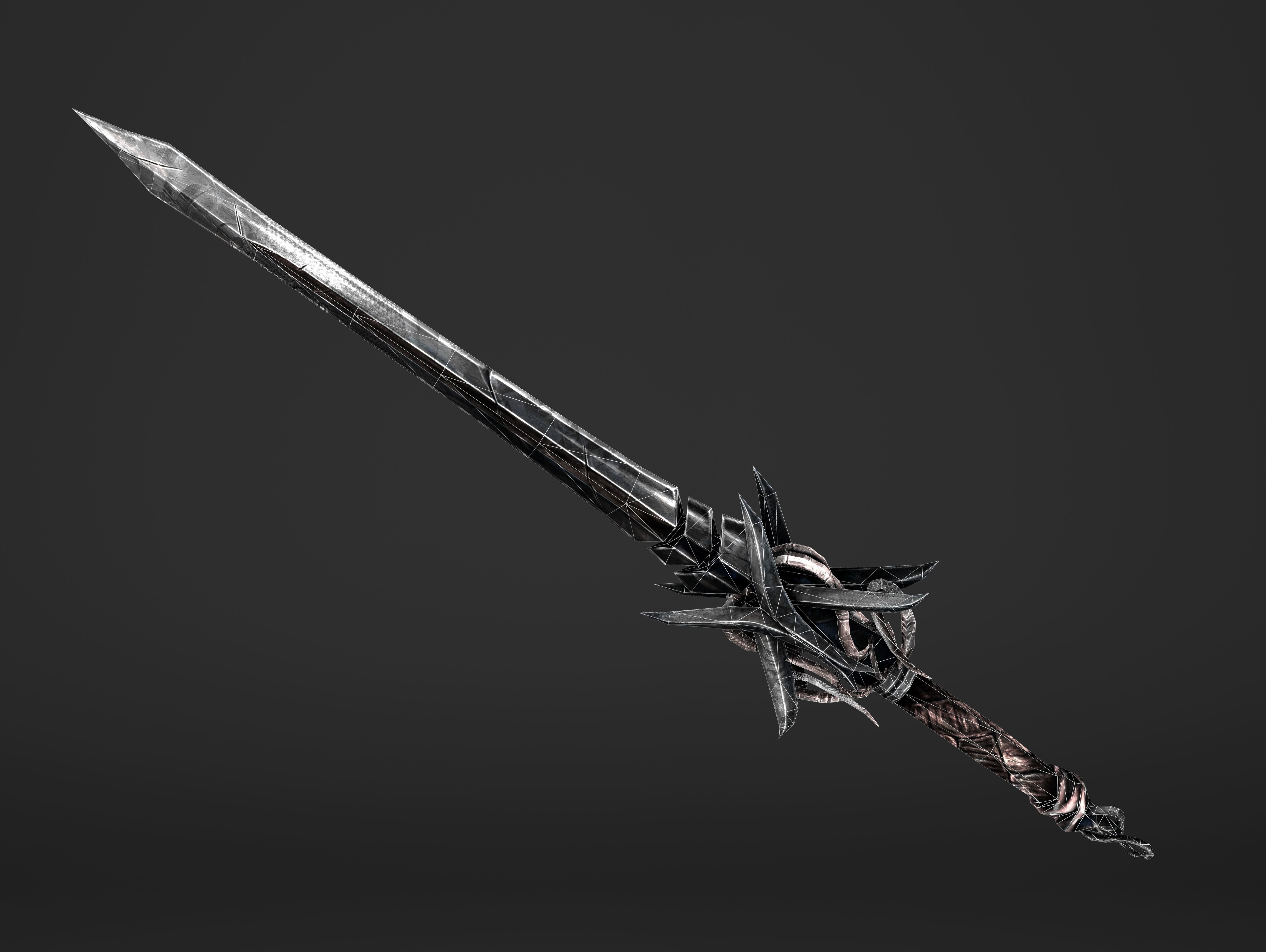 Scissor Sword Low-poly 3D model_19