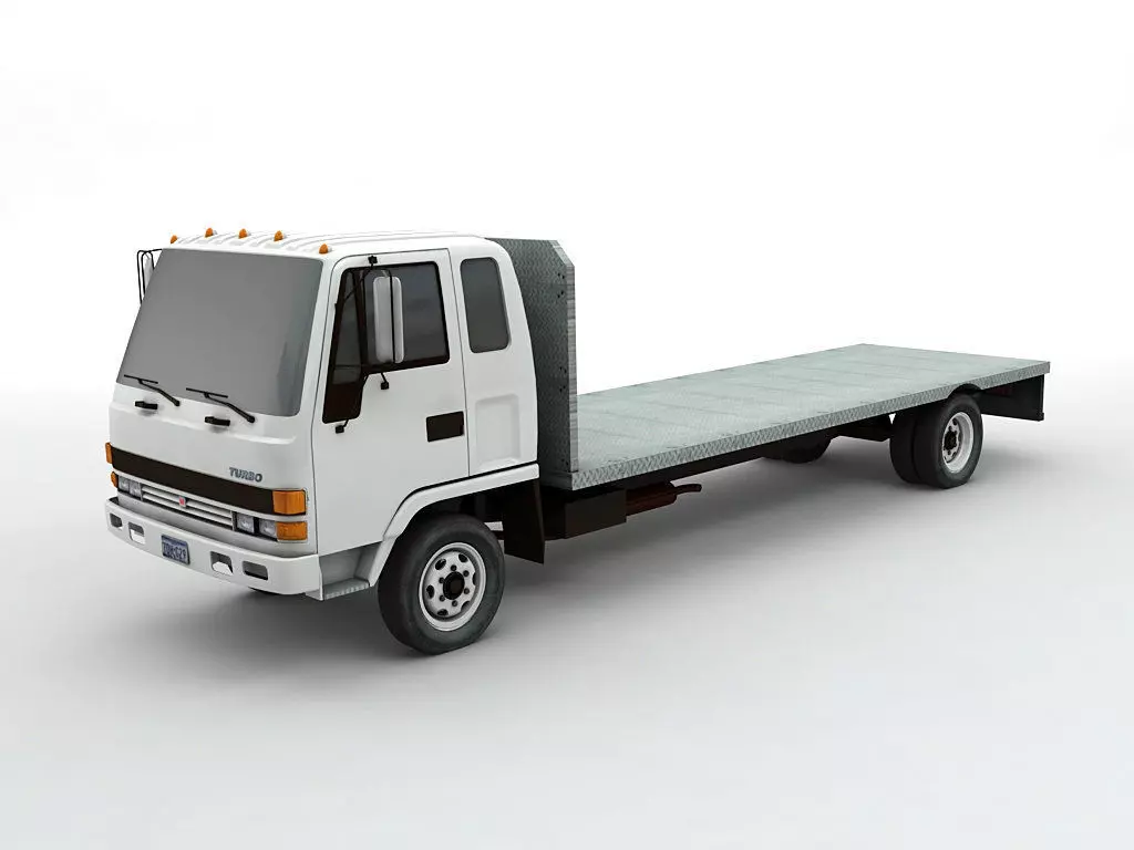 1991 Isuzu Flatbed Truck 3D model_0