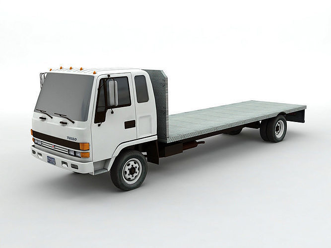  1991 Isuzu Flatbed Truck 3D model