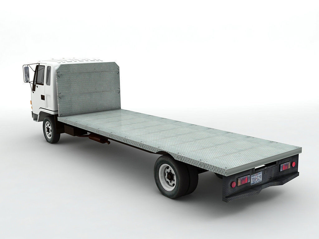  1991 Isuzu Flatbed Truck 3D model_1