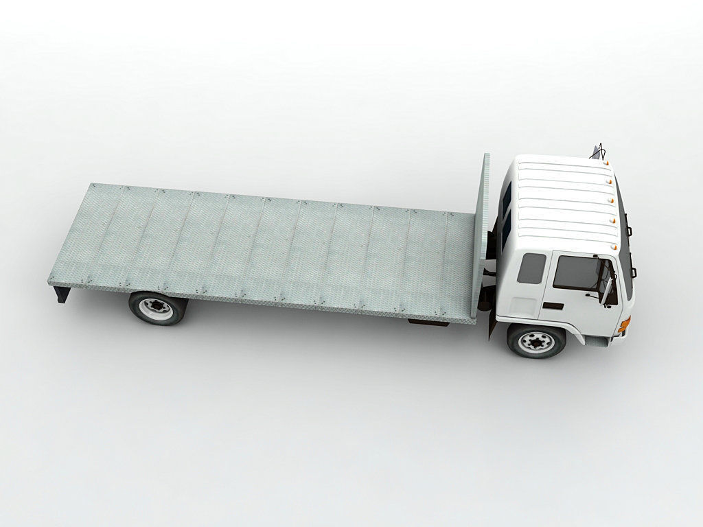  1991 Isuzu Flatbed Truck 3D model_2