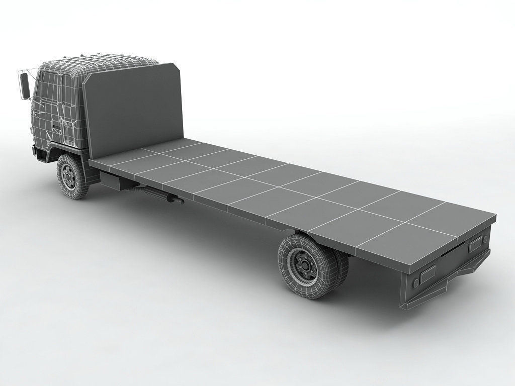  1991 Isuzu Flatbed Truck 3D model_4