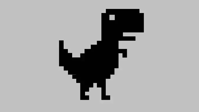 T-REX pixel art