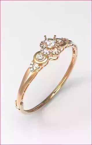 jewelry rose gold bangle with diamonds