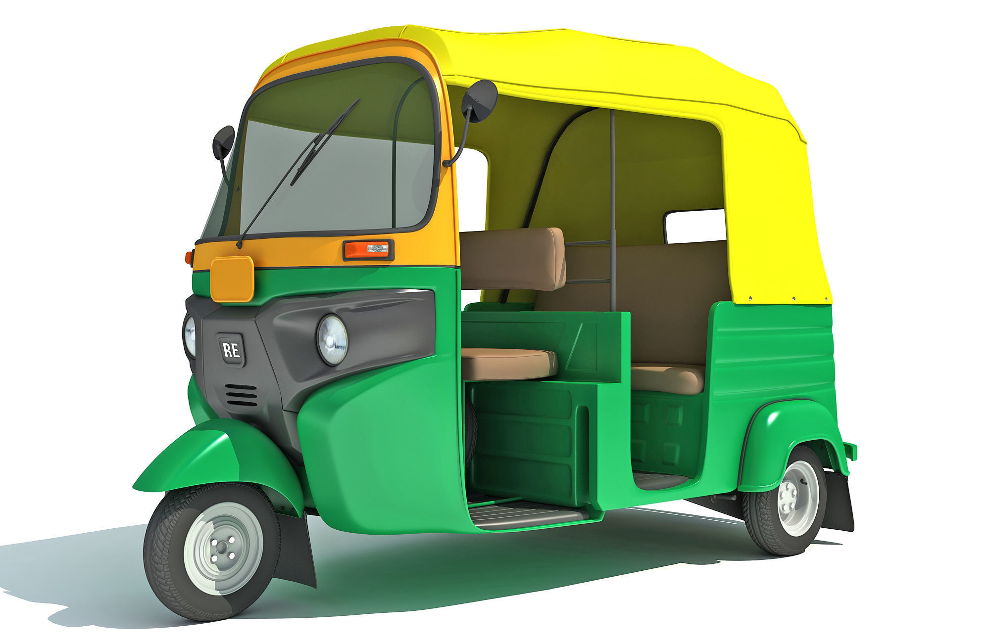 Auto Rickshaw Bajaj TukTuk 3D model_1