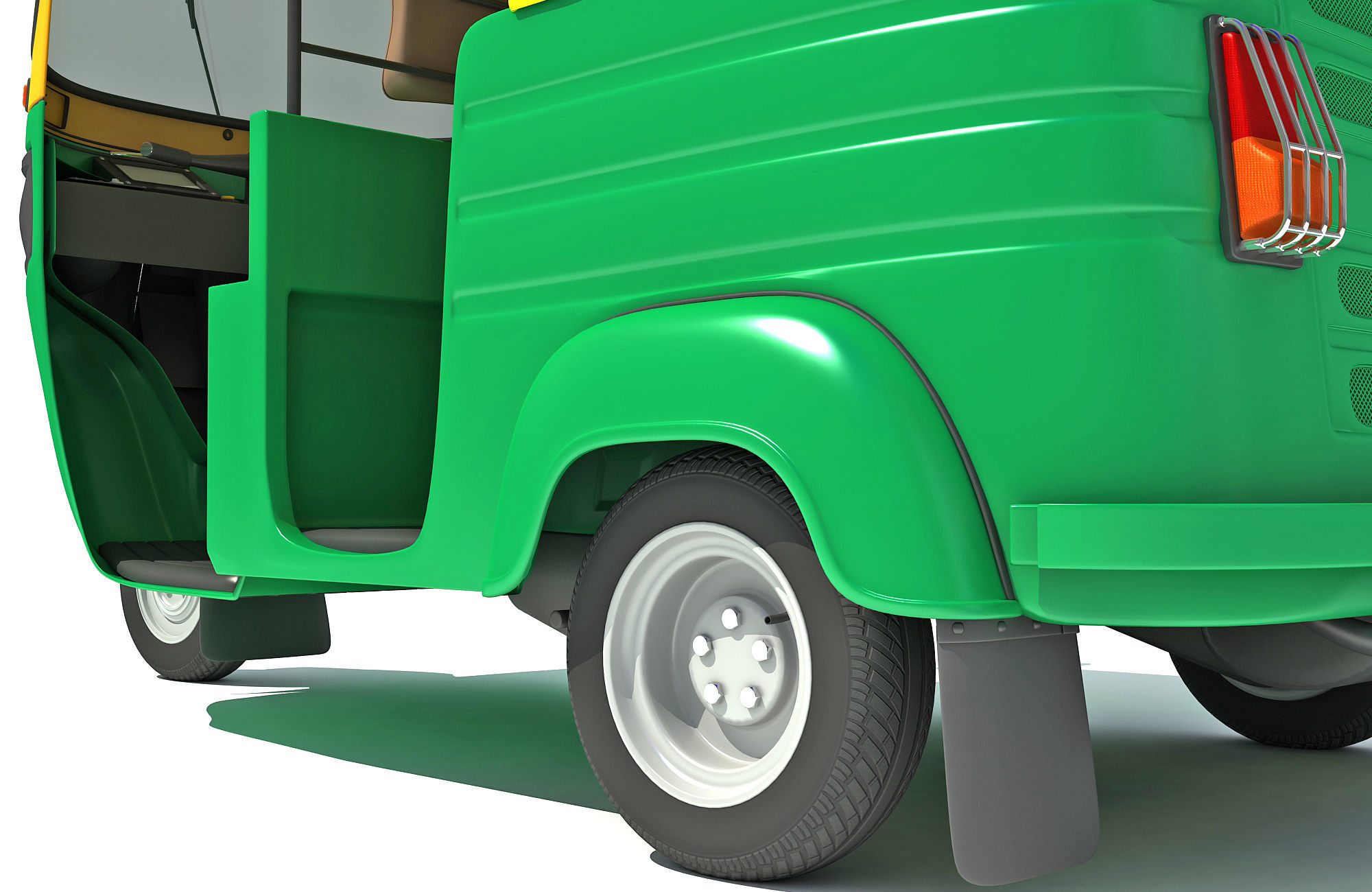 Auto Rickshaw Bajaj TukTuk 3D model_7