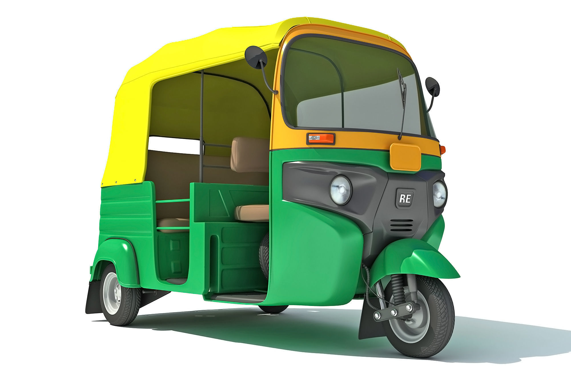 Auto Rickshaw Bajaj TukTuk 3D model_3