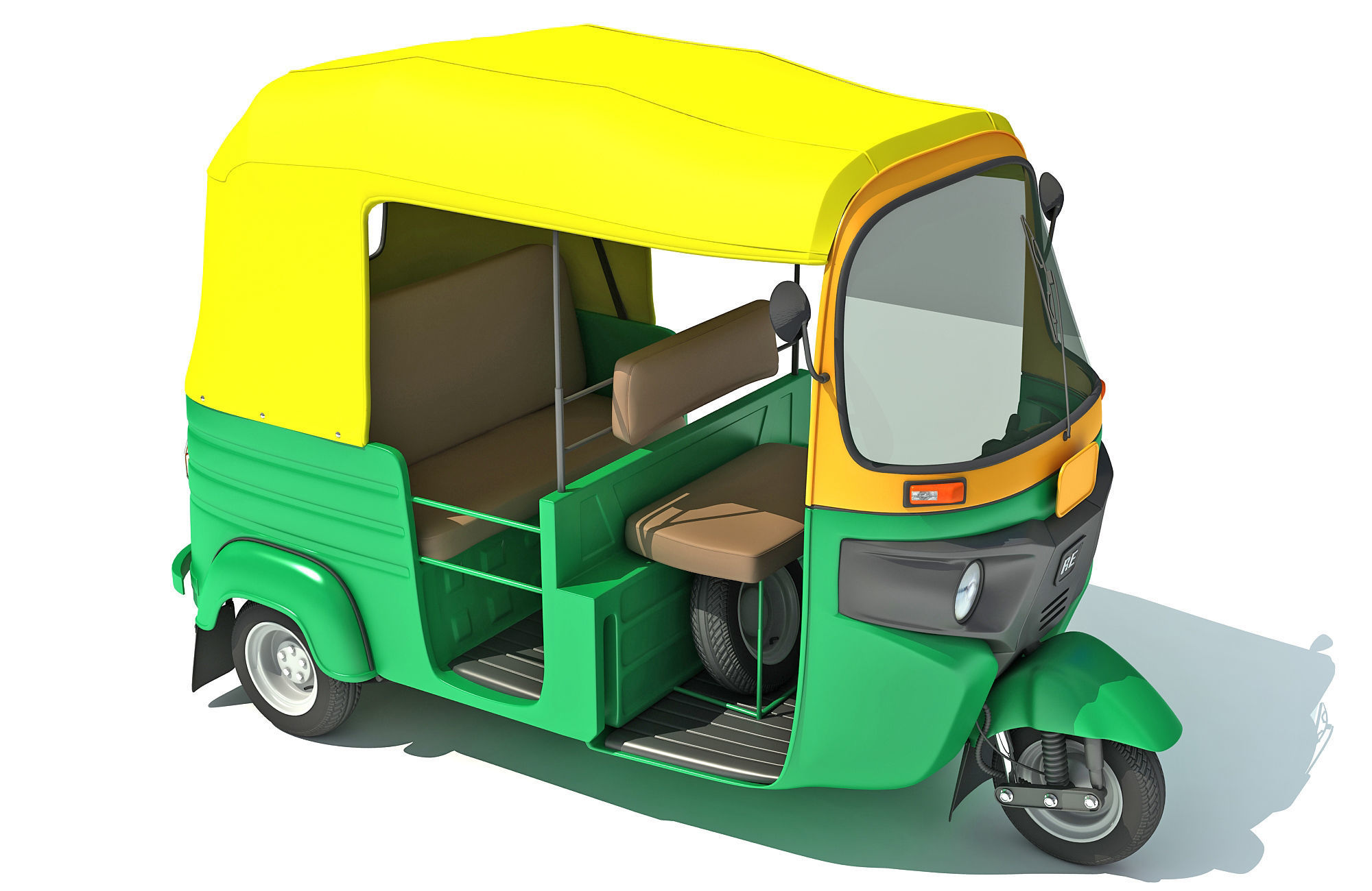 Auto Rickshaw Bajaj TukTuk 3D model_2