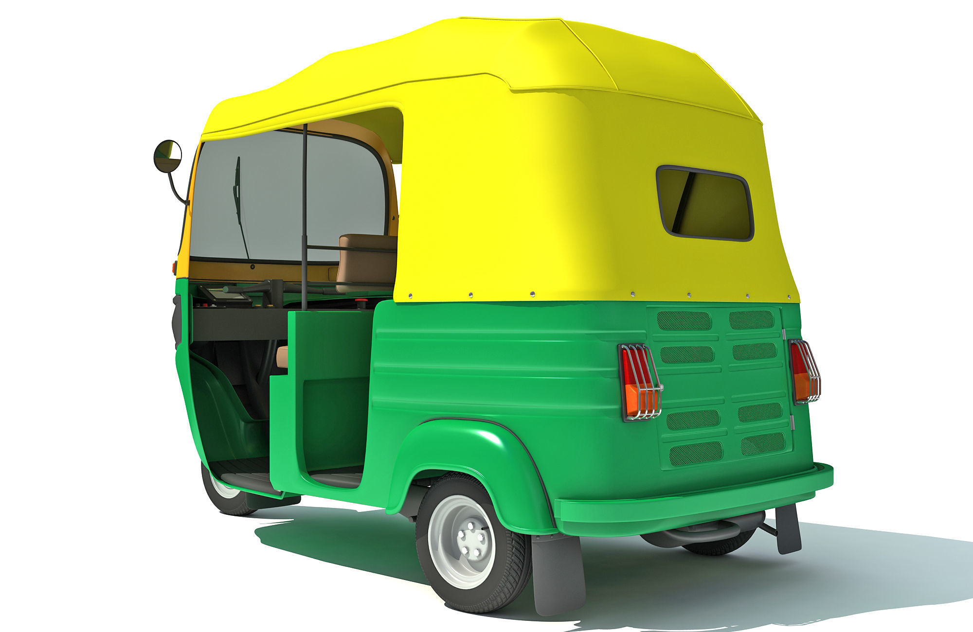 Auto Rickshaw Bajaj TukTuk 3D model_11
