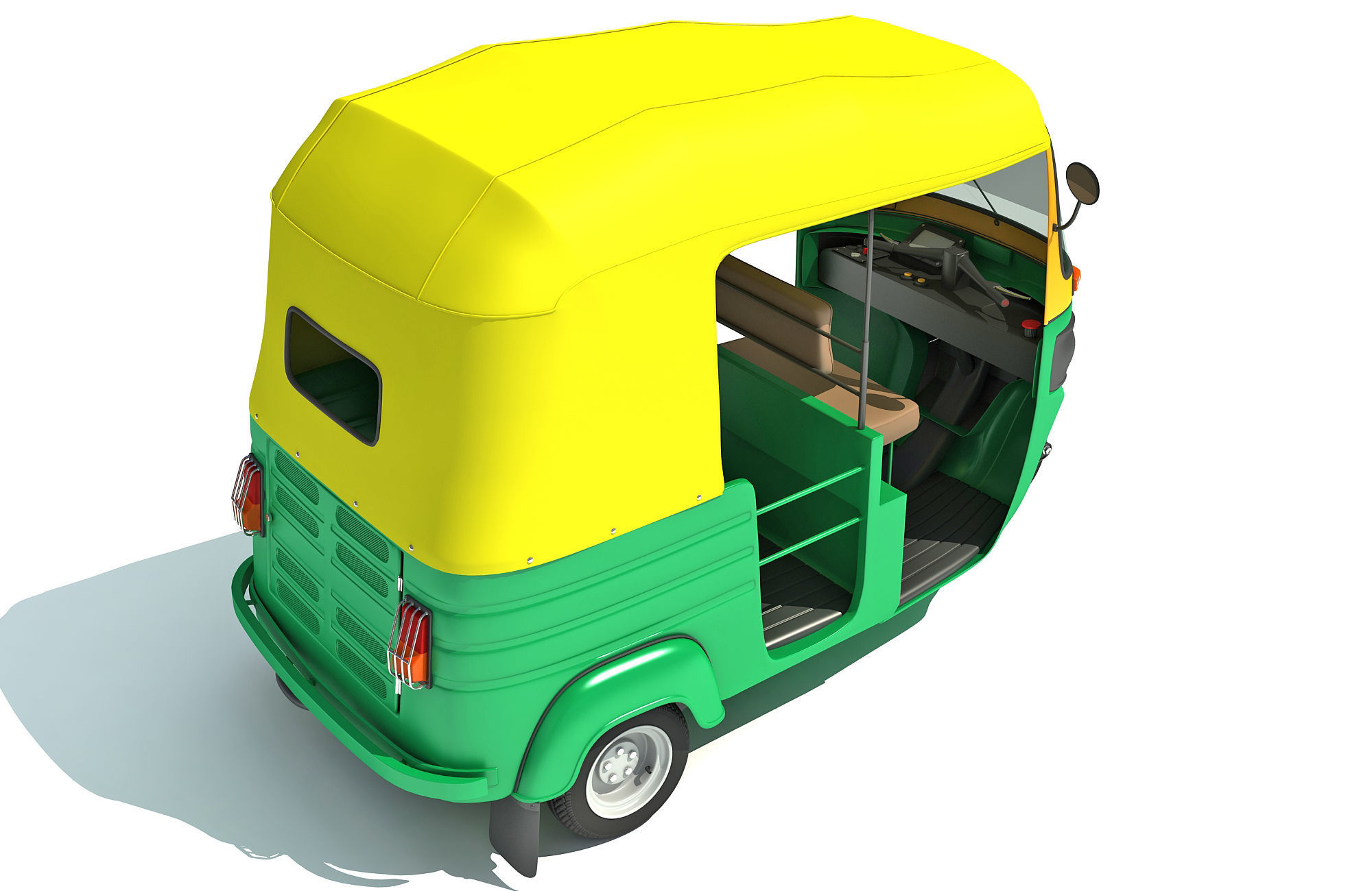 Auto Rickshaw Bajaj TukTuk 3D model_12