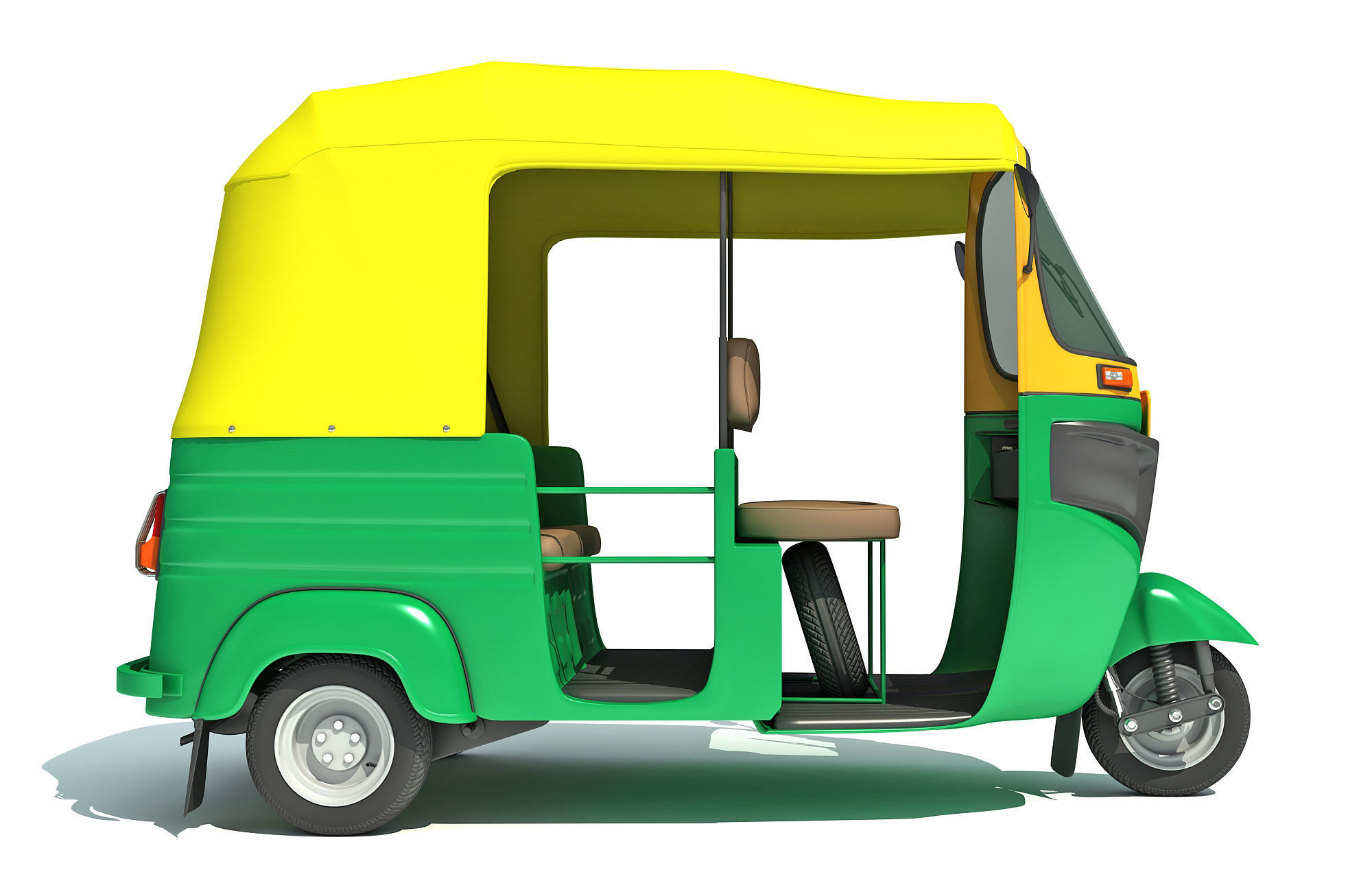 Auto Rickshaw Bajaj TukTuk 3D model_14