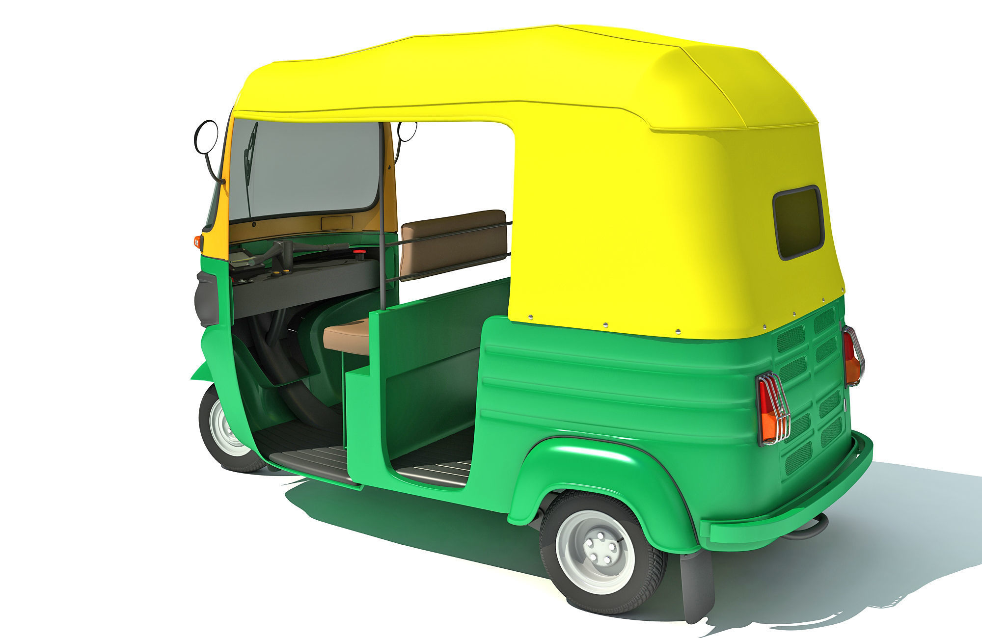 Auto Rickshaw Bajaj TukTuk 3D model_10