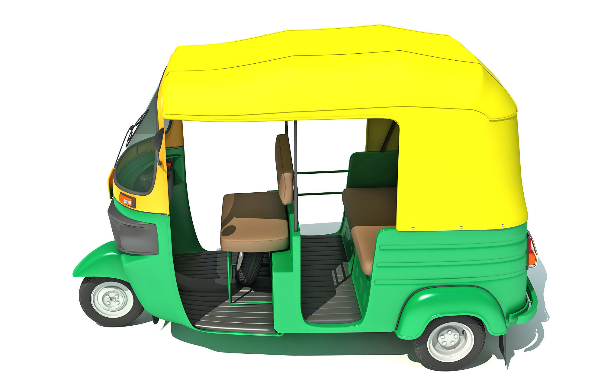Auto Rickshaw Bajaj TukTuk 3D model_9