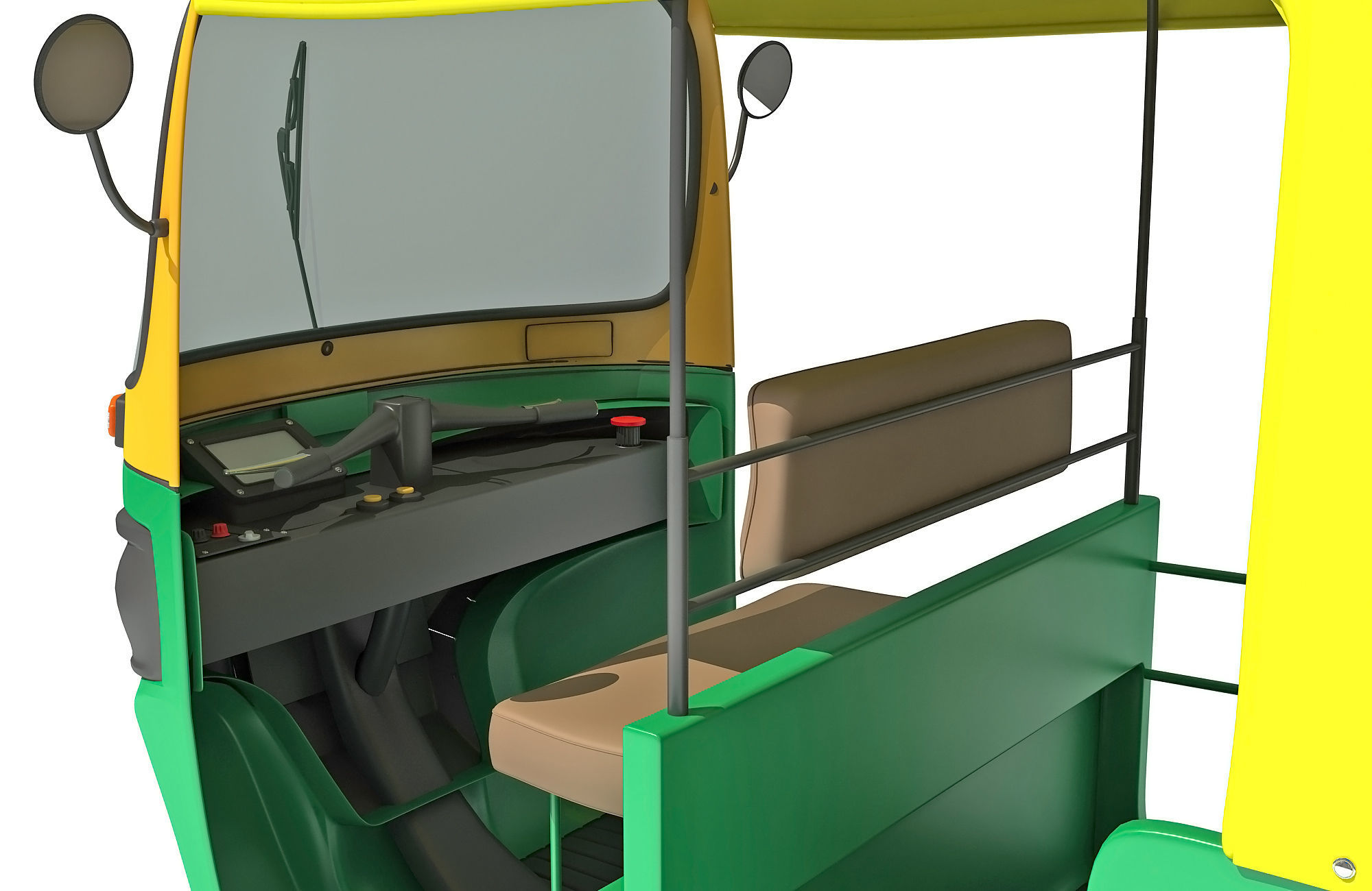 Auto Rickshaw Bajaj TukTuk 3D model_6