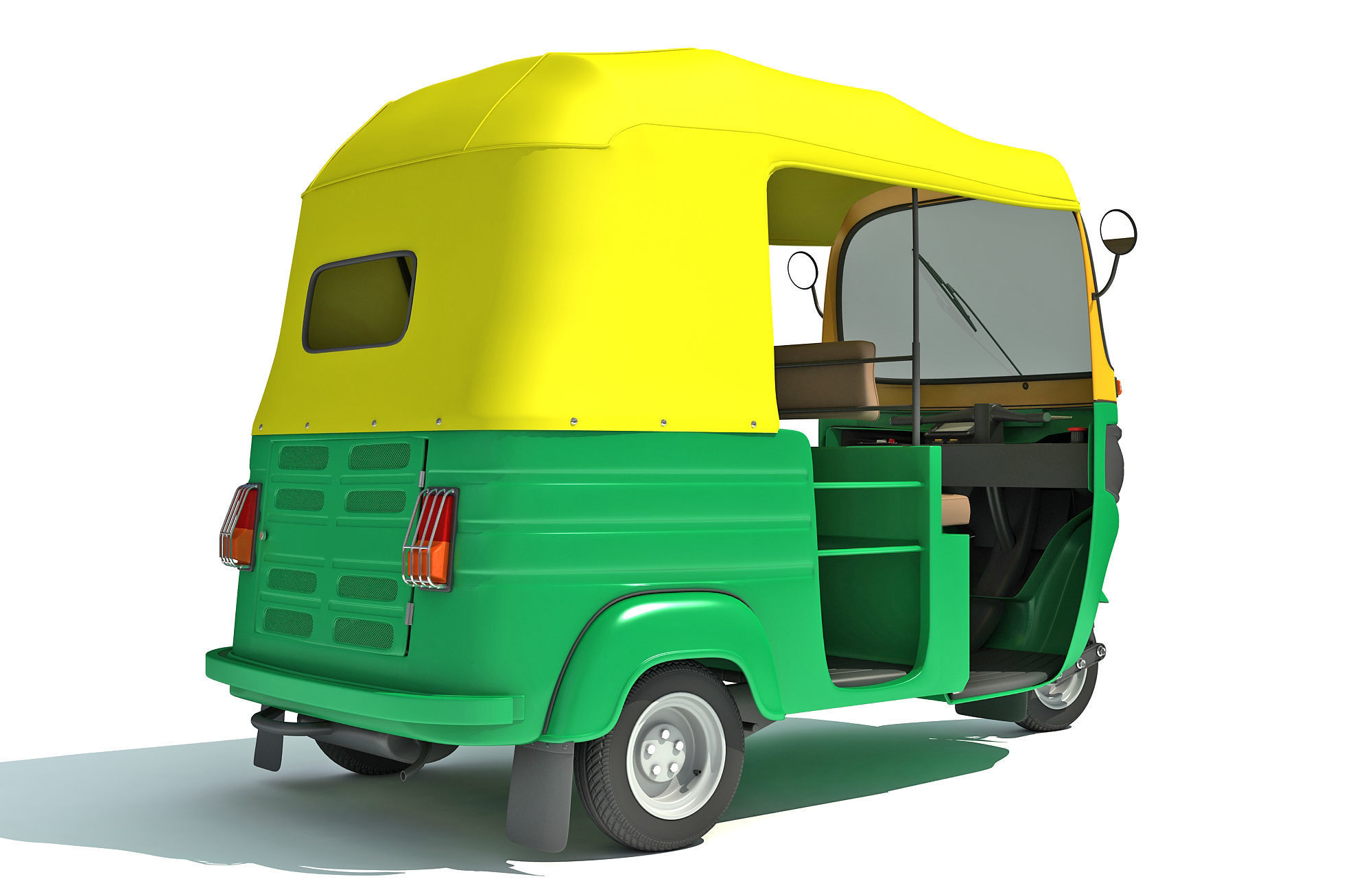 Auto Rickshaw Bajaj TukTuk 3D model_13